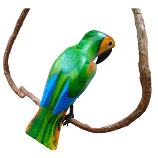 Papagaio De Madeira Pp - Jardim Sitio Chacara Churrasqueira em Oferta na Shopee