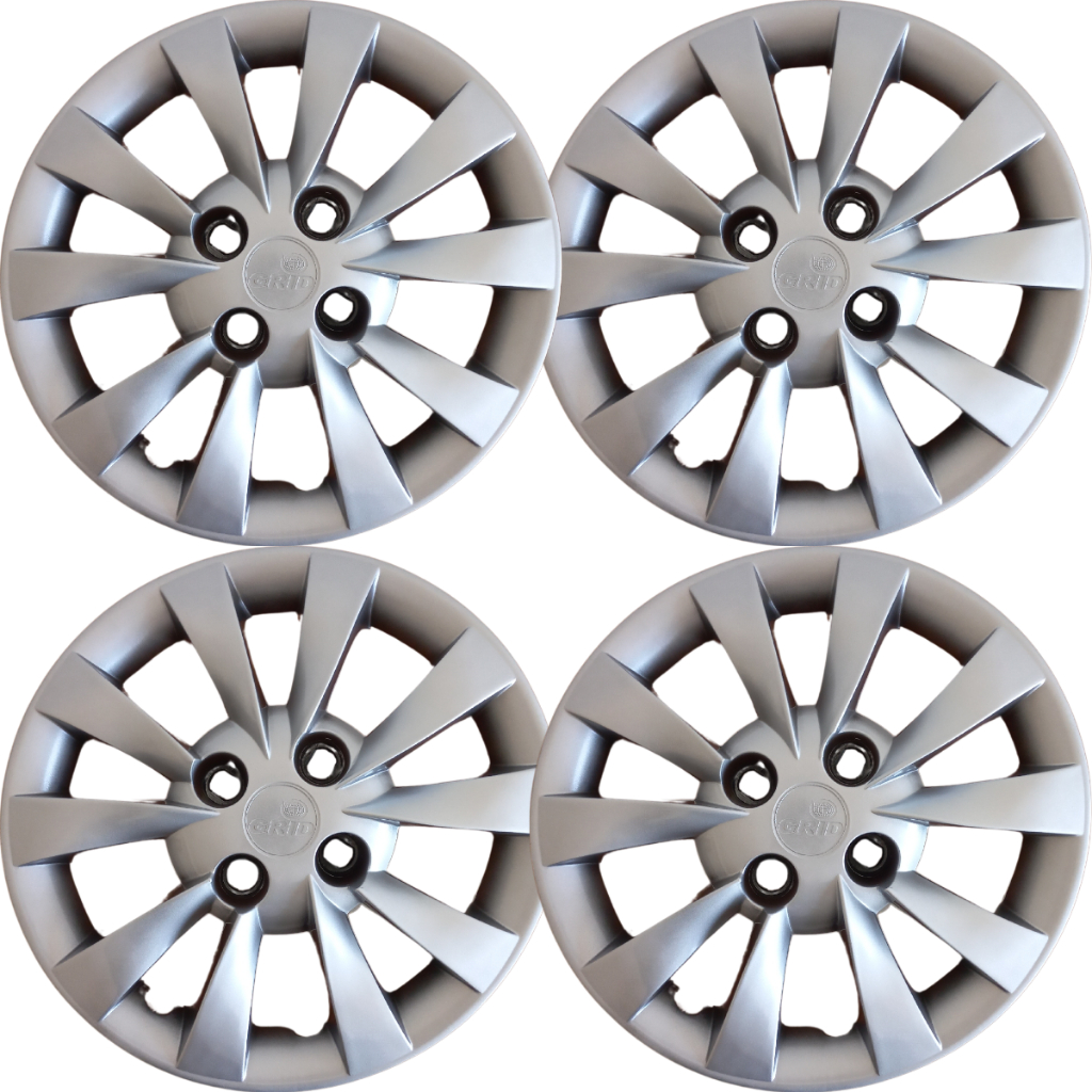 Jogo de Calotas Grid Aro 14 Olinda Universal Parafuso Prata em Oferta na Shopee