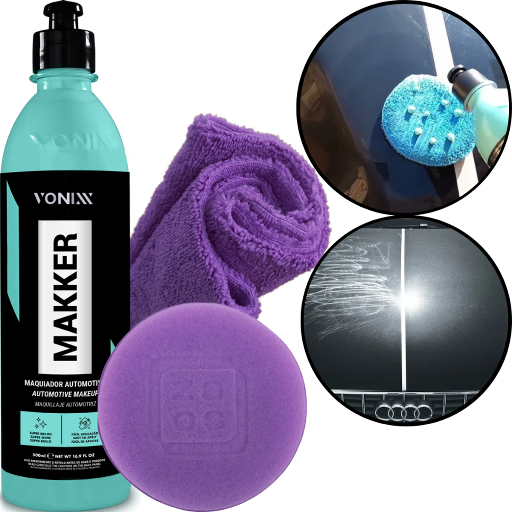 Makker Maquiador Automotivo Vonixx 500ml + Aplicador e Pano - Spare Parts and Accessories for Vehicles