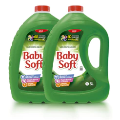 Kit 2 Lava Roupas Liq Baby Soft Verde 5L