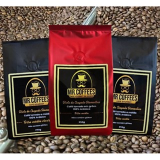 Café Gourmet artesanal MISTER COFFEES, torrado e moído ou em grãos, 100% Arábica, 250g (DIRETO DA CHAPADA DIAMANTINA)