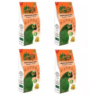 kit 4 Biscoitos Para Papagaios Petisco Biscottini Pet 80g