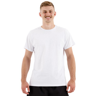 Camiseta Masculina Branca Básica 100% Algodão