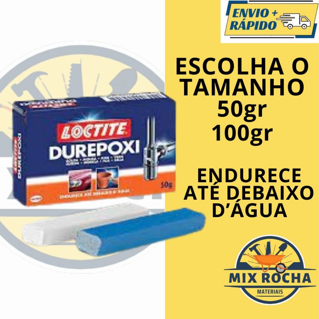 Durepox Cola Epoxi Massa Epoxi Adesivo 50gr ou 100g Original Loctite Durepoxi