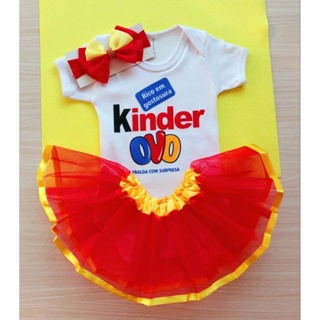 Kit Body Kinder Ovo Bebe Temático Mesversário Menina em Oferta na Shopee
