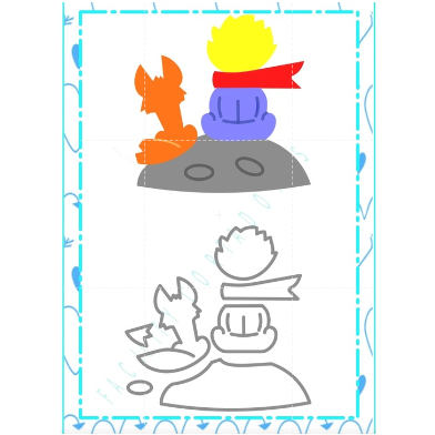 Cortador pequeno príncipe e raposinha 3,5cm em Oferta na Shopee