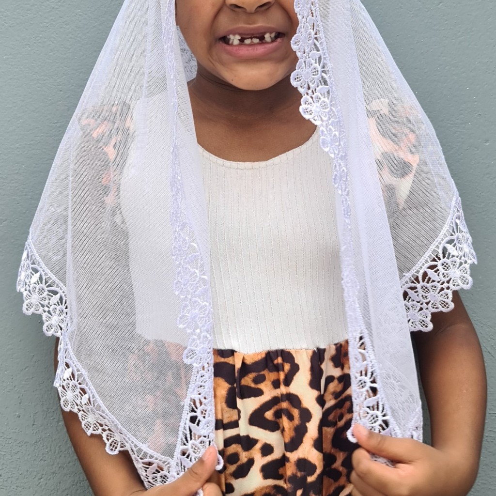 VÉU CCB INFANTIL CAMILA - CONGREGAÇÃO CRISTÃ NO BRASIL em Oferta na Shopee