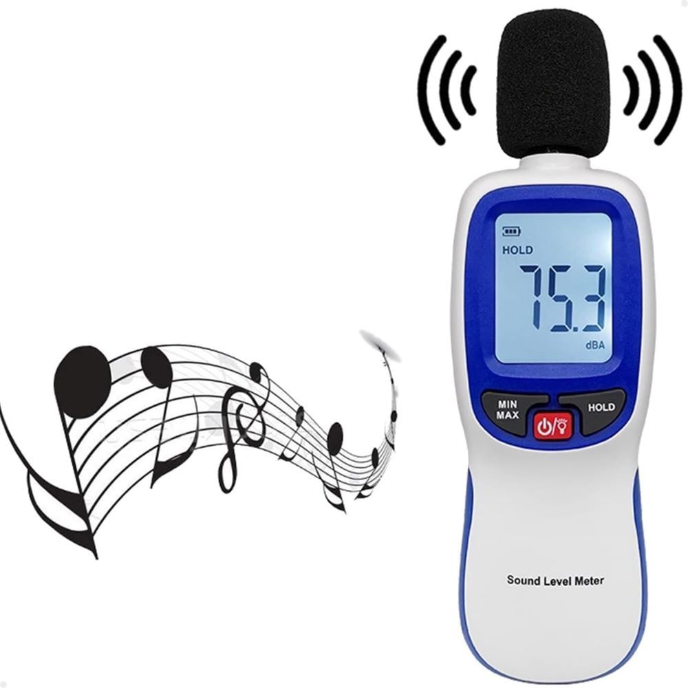 Decibelímetro Digital 30-130dB Medição Sonora Profissional Portátil Lorben