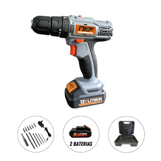 Parafusadeira Furadeira de Impacto e 2 Baterias 12V e 13 Acessórios FPI12X2 NKF em Oferta na Shopee