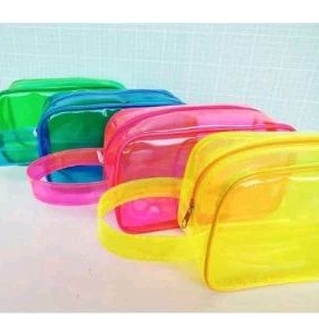 nécessaire feminina neon , estojo transparente ENVIO IMEDIATO