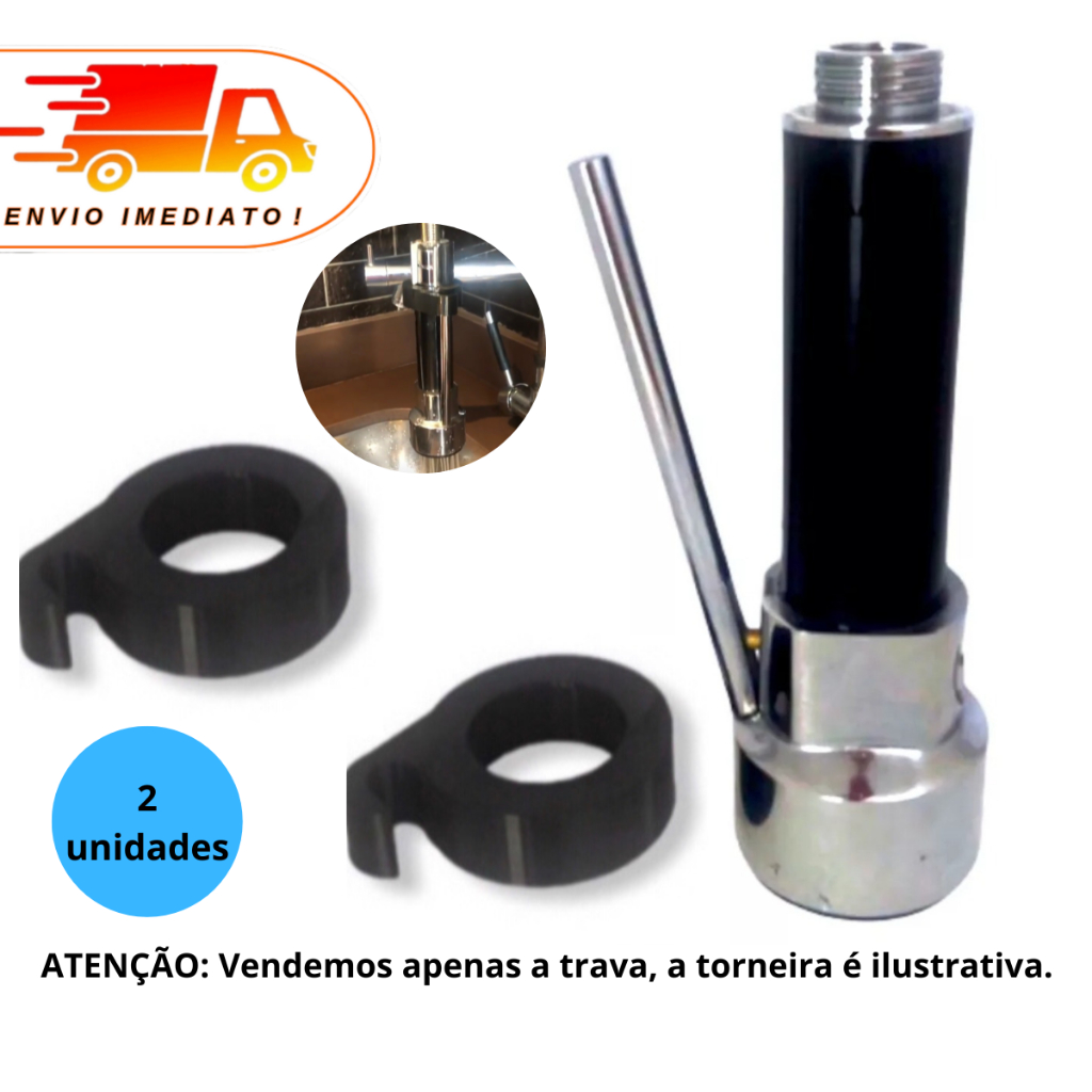 2 Travas Para Gatilho De Torneira Cozinha Gourmet Monocomando Suporte para Ducha