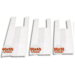 100 Sacolas Plásticas Brancas 25x35 / 30x40 / 38x48 | Virgem, Leve e Econômica em Oferta na Shopee