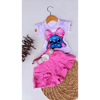 Conjunto Stitch moda blogueirinha