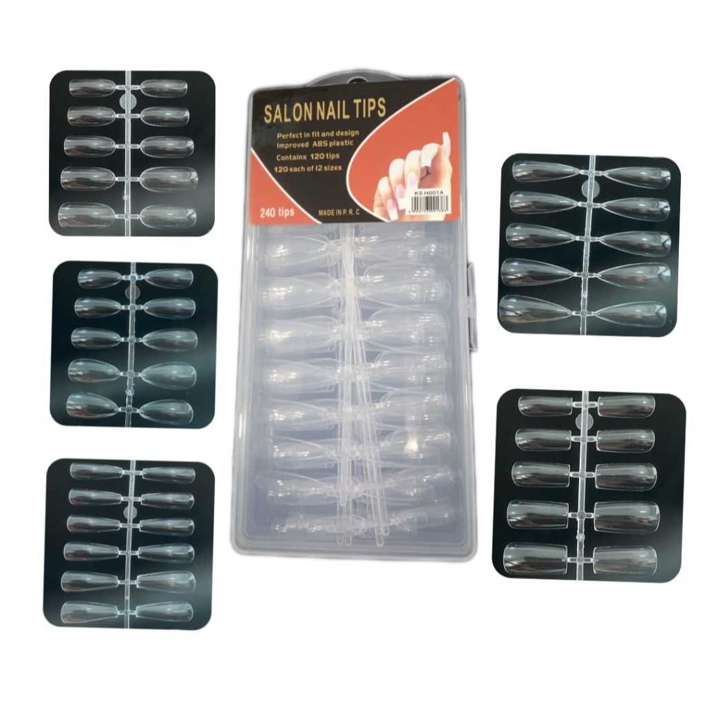 Unha MIX 5 em 1 Caixa com 240 Postiças modelo bailarina stiletto reta almond amendoada Unhas em Oferta na Shopee