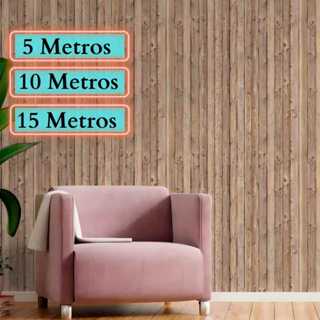 Papel de Parede 3d Adesivo Decorativo Ripado 5 Metros 10 metros Autocolante Para Sala Madeira Para Quarto Autoadesivo Multiuso Amadeirado