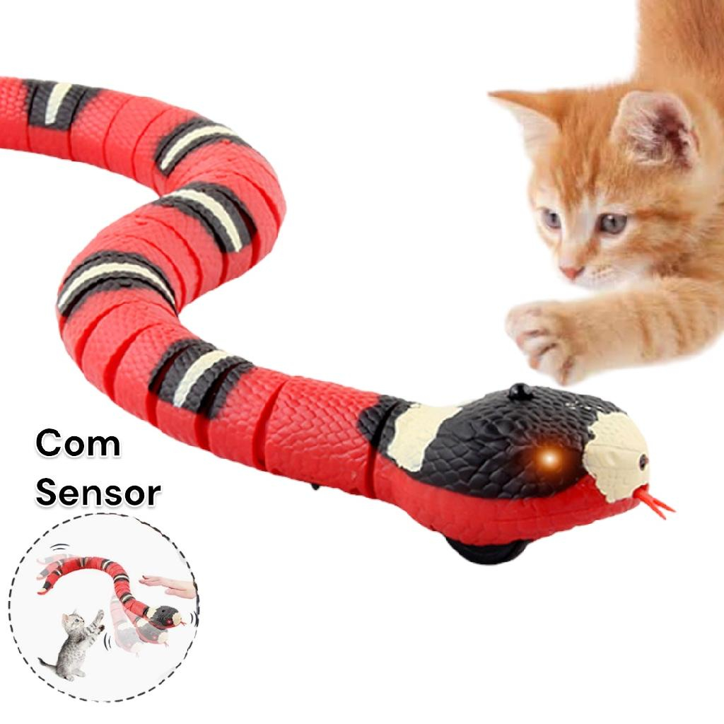 Brinquedo de Cobra Interativo para Gatos - Indução Elétrica e Design Biônico com Carregamento USB em Oferta na Shopee