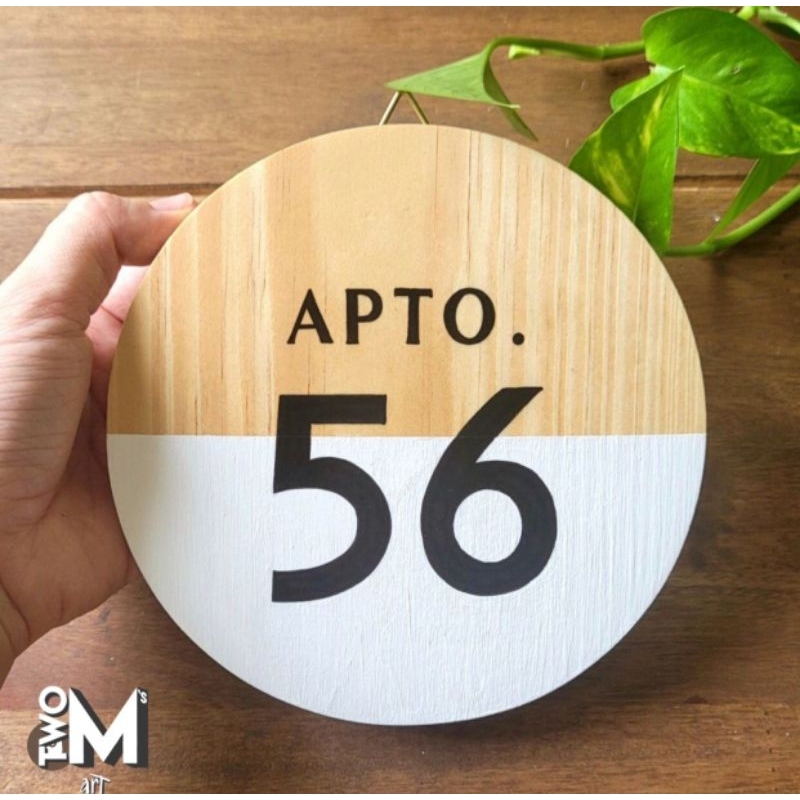 PLACA CASA NÚMERO APARTAMENTO COM NÚMERO EM PINUS DECORAÇÃO PRESENTE DIA DAS MÃES