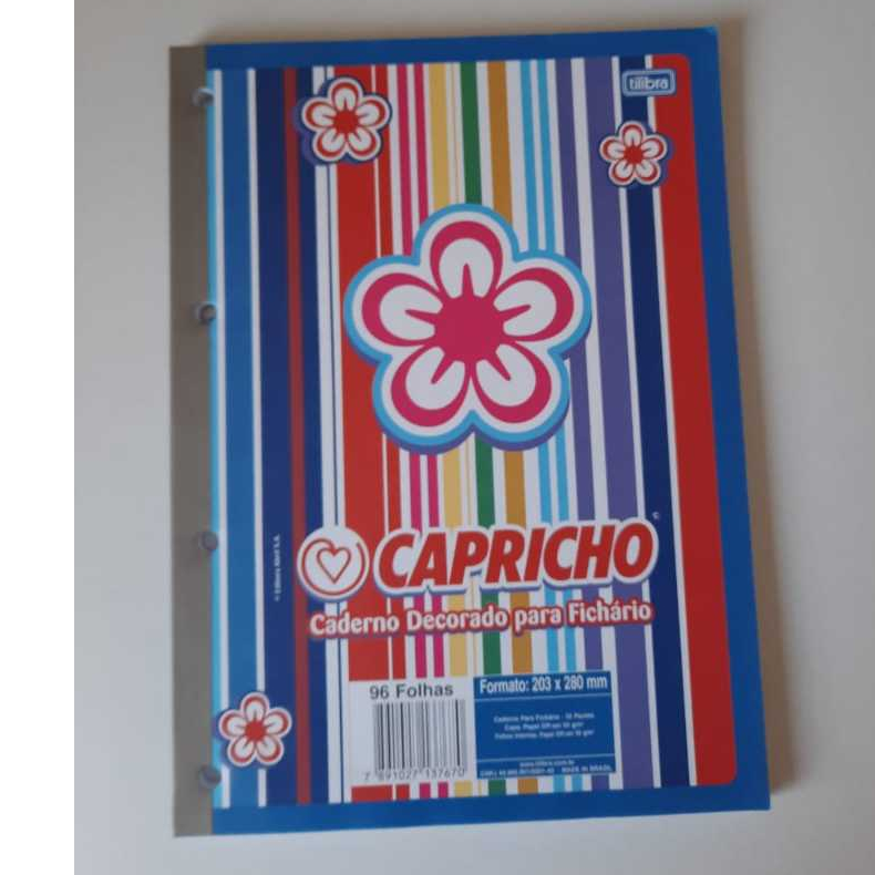 Refil para Fichário Capricho listrado