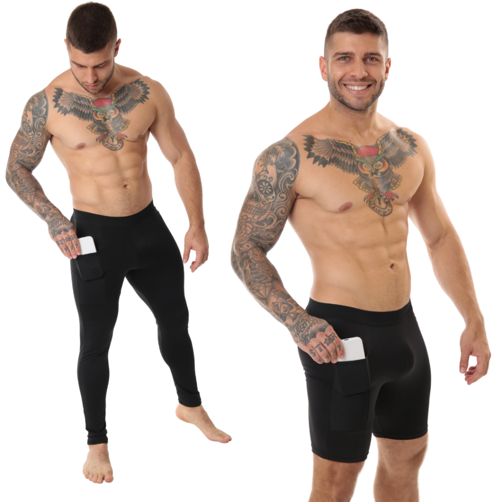 KIT Bermuda Térmica e Calça Térmica com Bolso Unissex Proteção Solar UV50+ Segunda Pele Esportiva em Oferta na Shopee