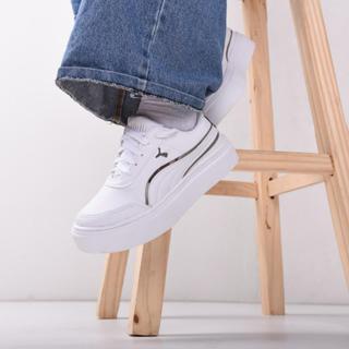 Tênis feminino pum new plataforma calçado branco tendencia moda inverno sapato macio para dia dia de promoção envio imediato tenis para
