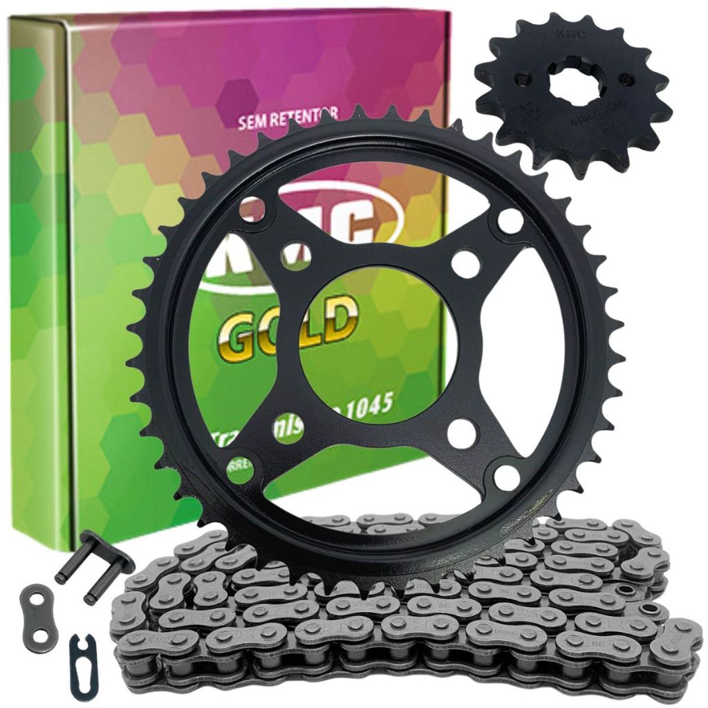 Kit Relação Transmissão Kmc S/ Retentor Honda Titan160 Todas - 880429 em Oferta na Shopee