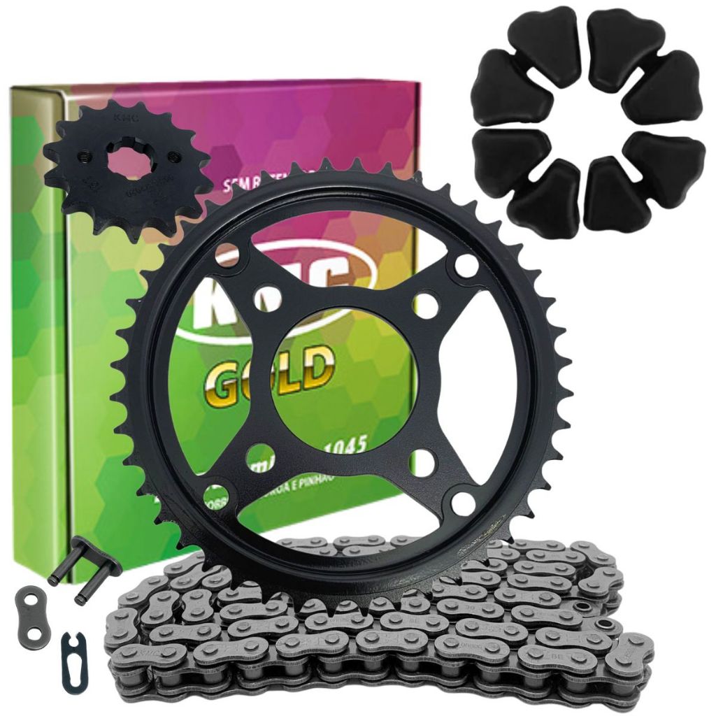 Kit Coroa Pinhao e Corrente Kmc Titan 160 S/Retentor 16/19 + Bucha da Coroa em Oferta na Shopee