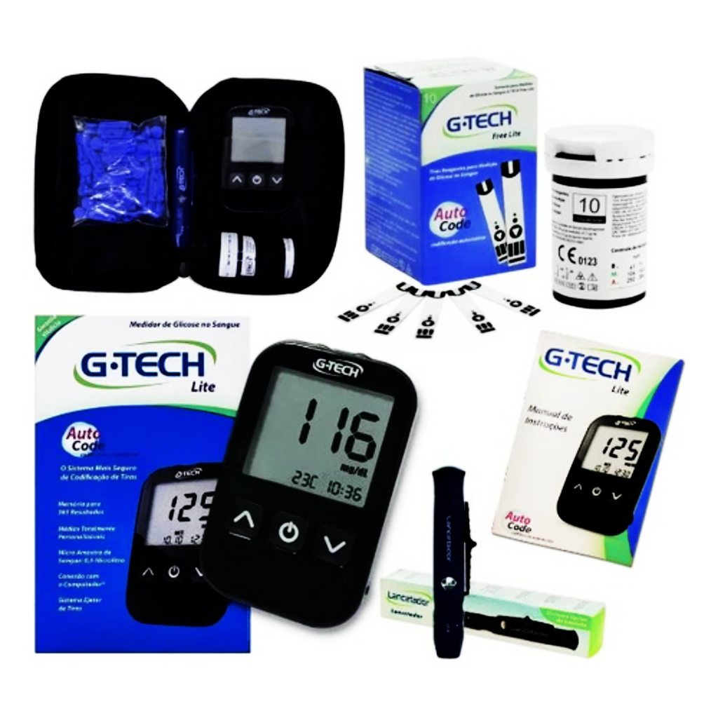 Medidor De Glicose Digital Kit Completo Para Medir Diabetes Lite