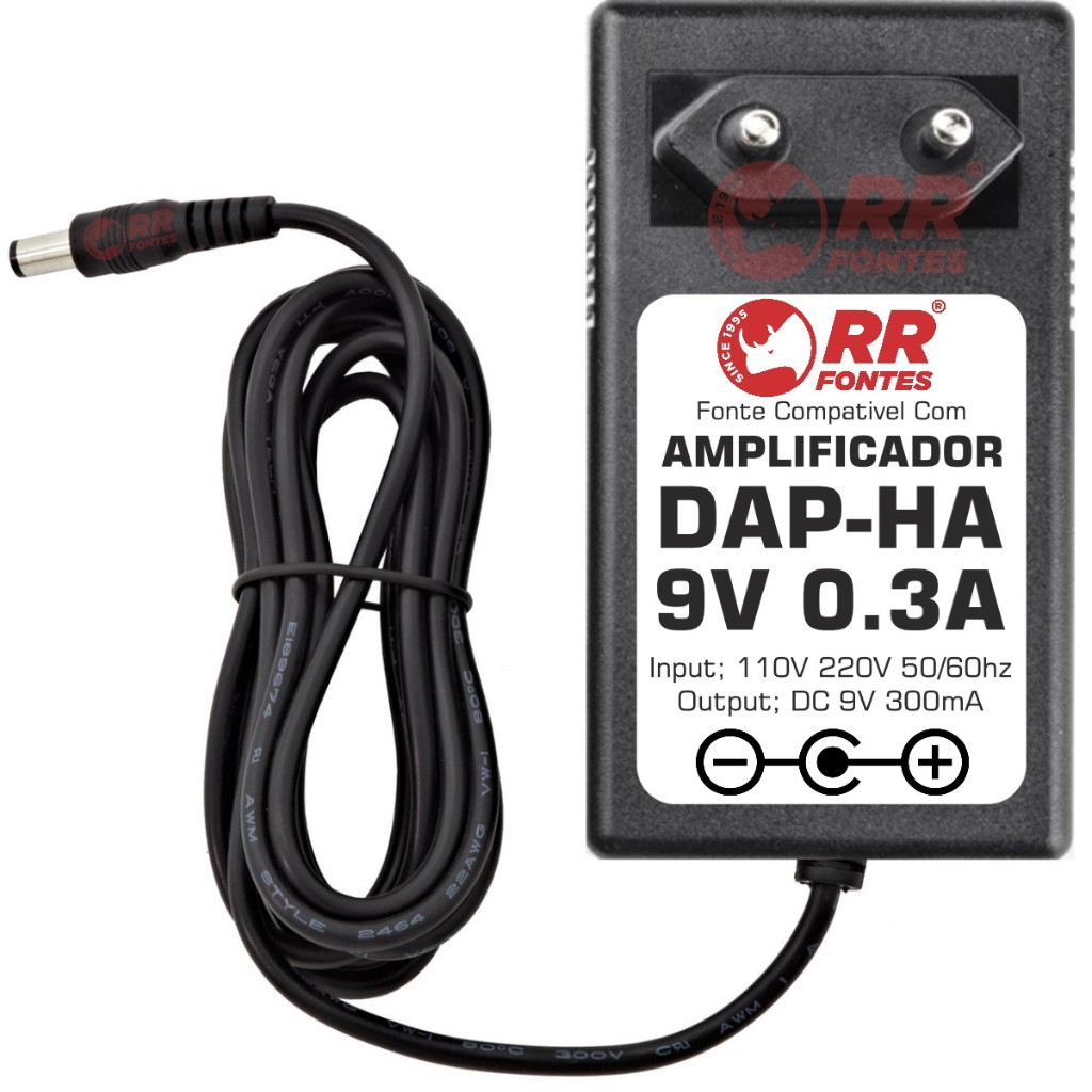 Fonte 9v Amplificador Fone Ouvido Power Click Dap-ha Slim