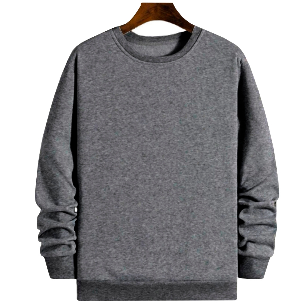 Moletom Liso Gola Redonda Unissex Blusa De Frio Basico Careca Casaco Feminino Masculino Flanelado Sem Estampa Algodão