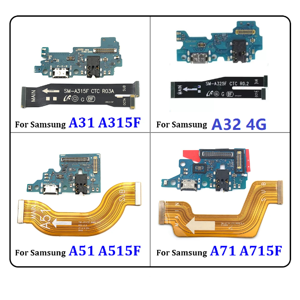 KITS 2PCS Place De Carga +  Cabo Flex Flat Lcd Main Bord  Variados Modelos Compatível A10S A20S A30S A21S A32 4G A10 A20 A30 A50 A70 A80 A31 A51 A71 A72 A72 A920 A34 A54 A73