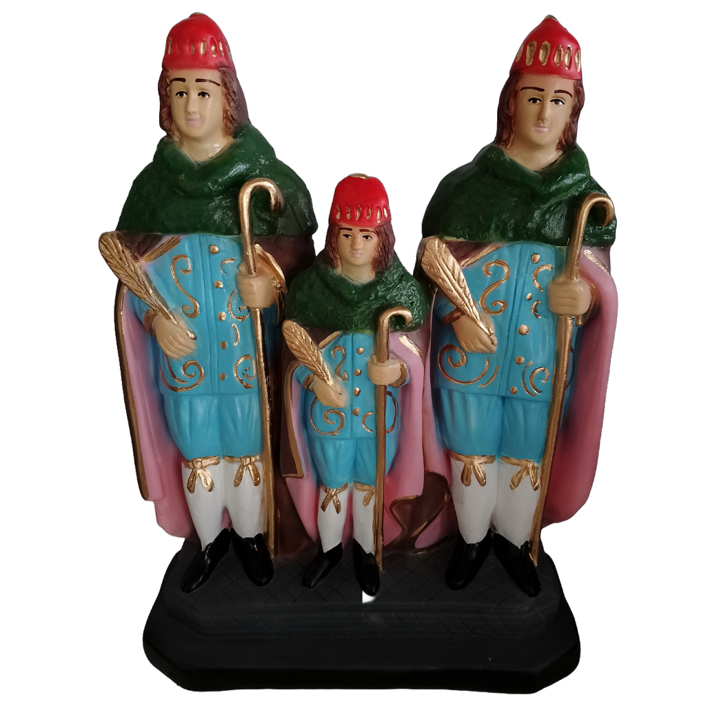 São Cosme São Damião e doum escultura cosme damião com doum juntos