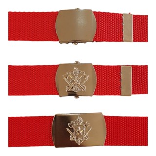 Cinto de Nylon Padrão Vermelho BC Com fivela de Metal