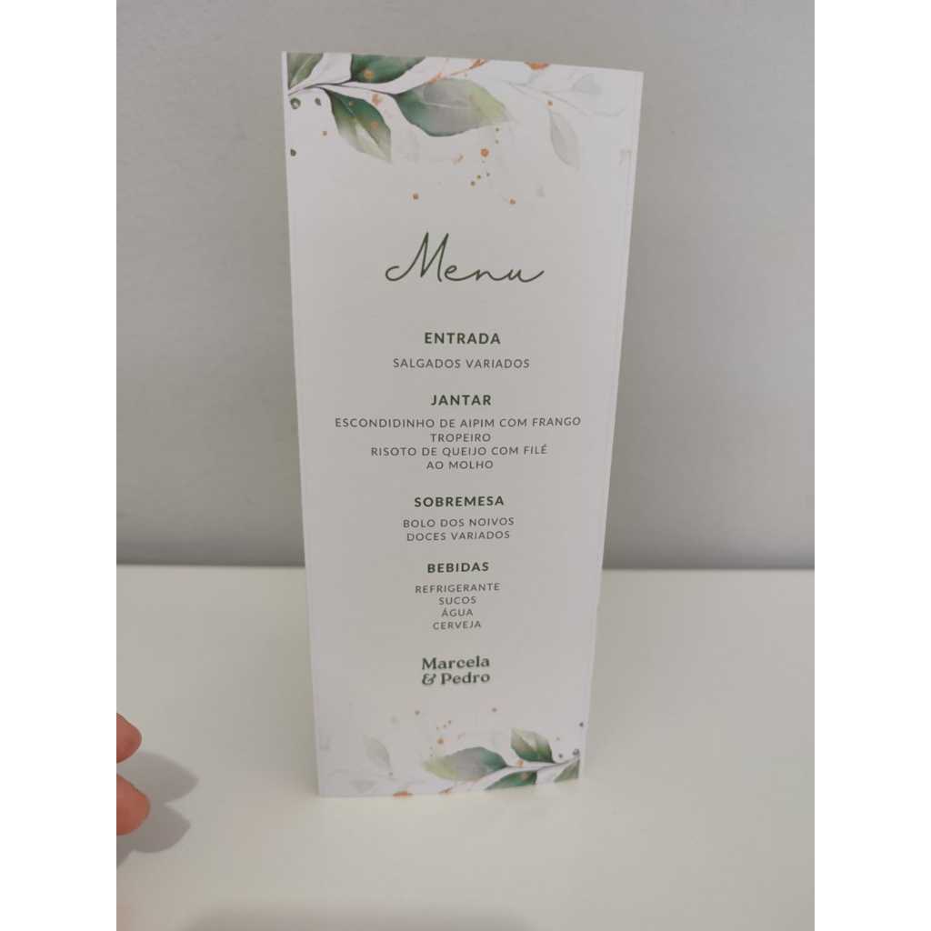 Menu Triangular Para Mesa De Festa De Casamento, Aniversário, Festividade