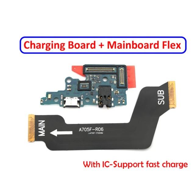 Flex Sub Placa Mãe Main Lcd +Placa Conector De Carga Usb Compatível  A70 A705 Turbo