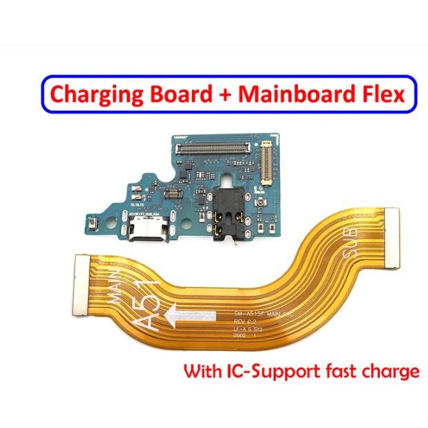 Flex Sub Placa Mãe Main Lcd +Placa Conector De Carga Usb Compatível A51 Sm-a515 Turbo