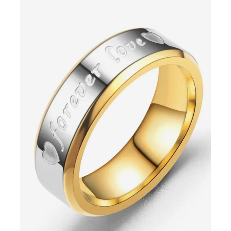 Aliança tungstênio banhado a Ouro 18k e prata 925