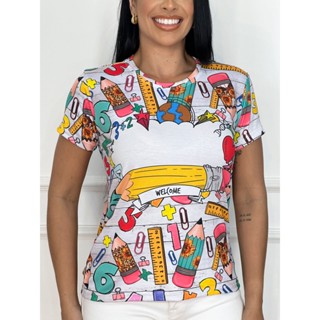 Tshirt Baby Look feminina premium - Área da Educação Lisa