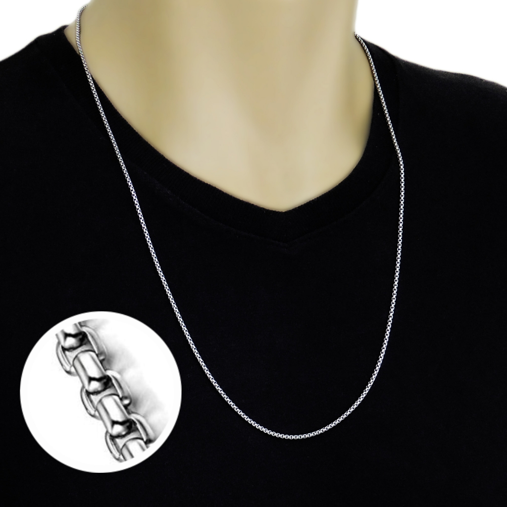 Cordão Masculino Corrente Veneziana Aço Inoxidável Colar 60cm e 70cm em Oferta na Shopee