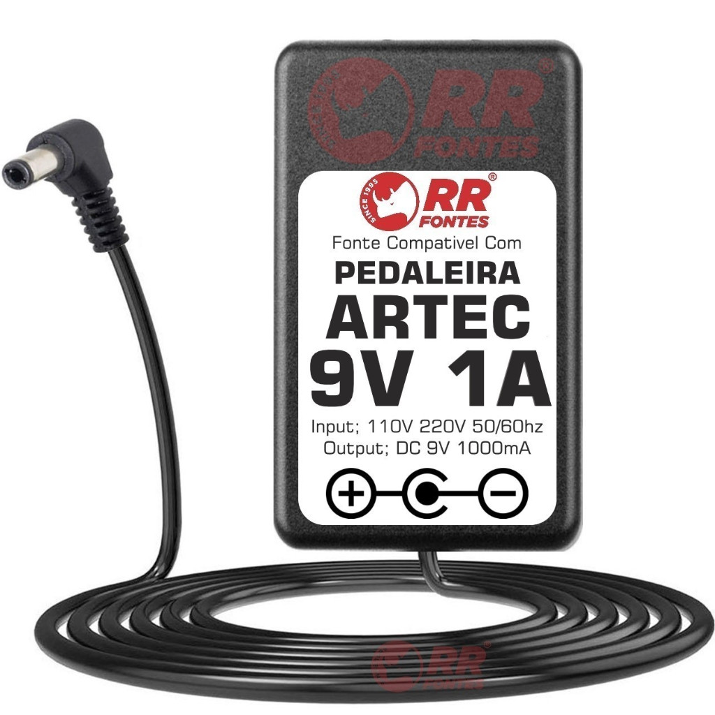 onte DC 9V Para Pedal Pedaleira Artec