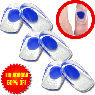 Kit 3 Par Meia Palmilha Silicone Gel Ortopedica Esporao Calcanheira em Oferta na Shopee