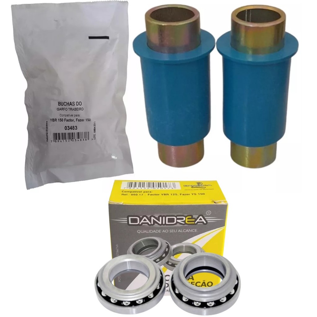 Bucha Quadro Elástico + Caixa Direção Fazer 150, Factor 150, Factor 125i 17.21