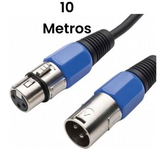 Cabo Microfone Xlr Canon Macho X Femea Balanceado 10 Metros