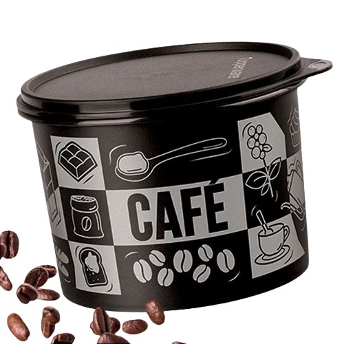 TUPPER CAIXA CAFÉ - Linha (Bistrô - PB - Floral - Pop Box) Mantimentos Tupperware