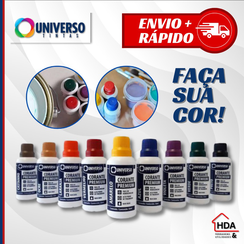 Corante Líquido Diversas Cores 50ml - Universo Tintas