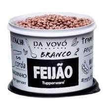 TUPPER CAIXA FEIJÃO - Linha (Bistrô - PB - Floral - Pop Box) Mantimentos Tupperware