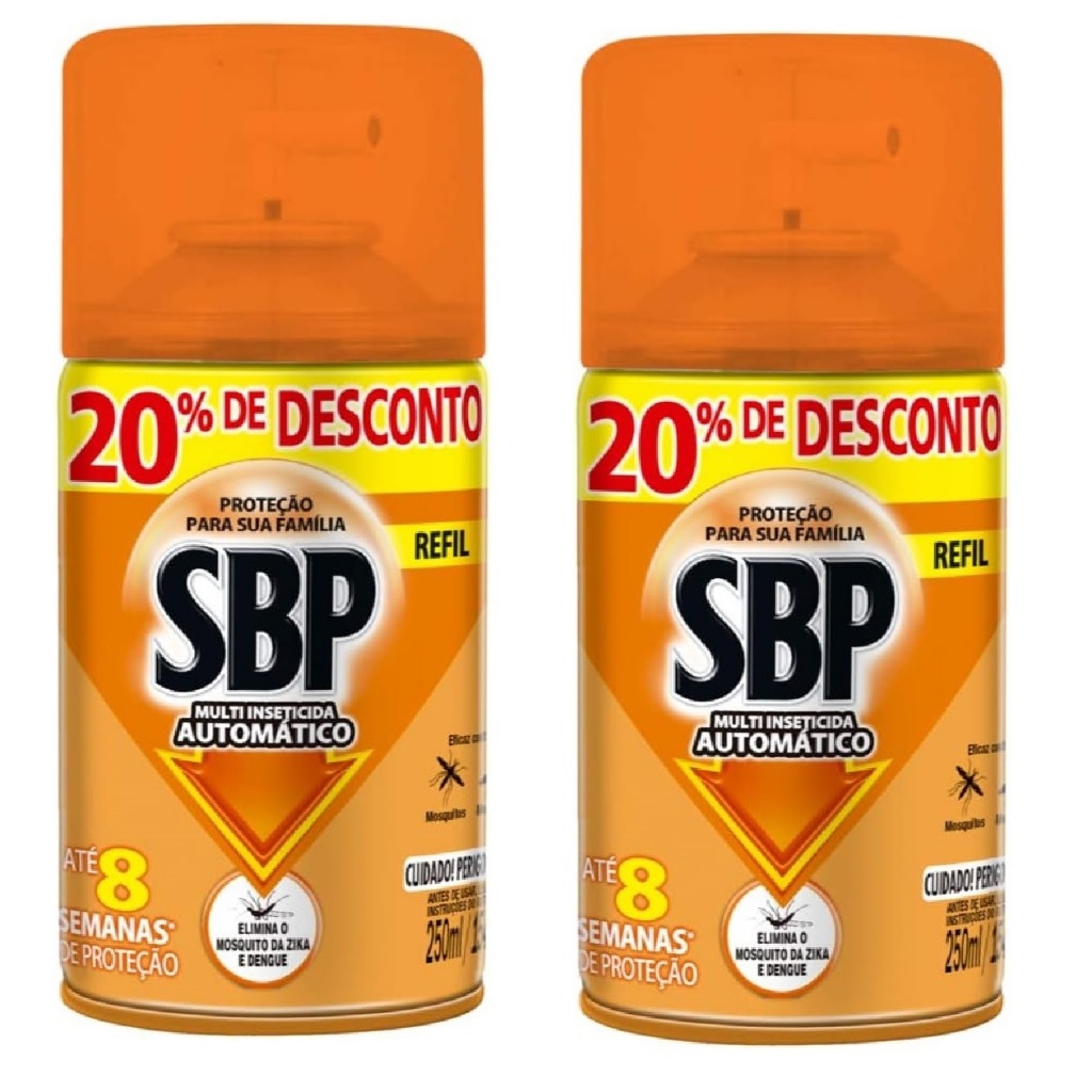 Kit 02 Inseticida Automático Sbp Spray 250ml