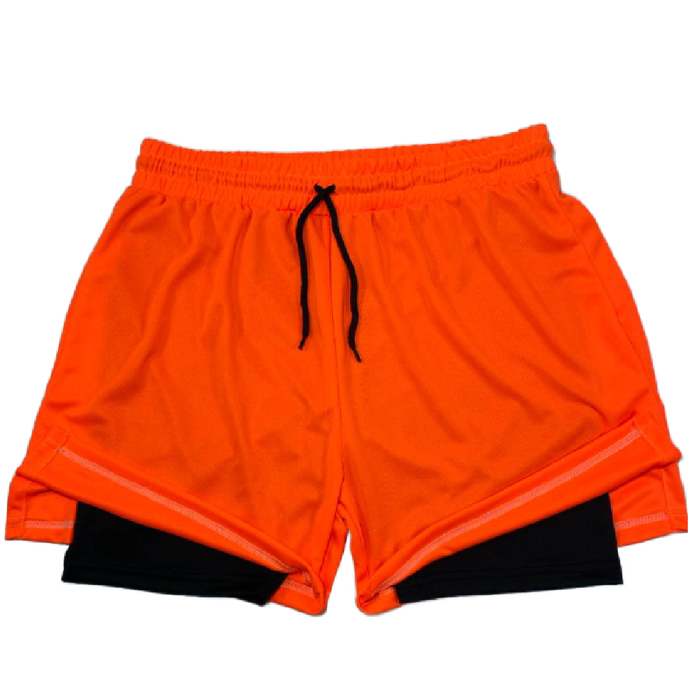 Short Bermuda Masculina Esporte Academia Dry Fit 2x1 Proteção Uv+20 Alta Performance com Elastano
