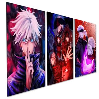 kit 3 Quadro Decorativo Anime Jujutsu Kaisen Quarto Sala Geek em Oferta na Shopee