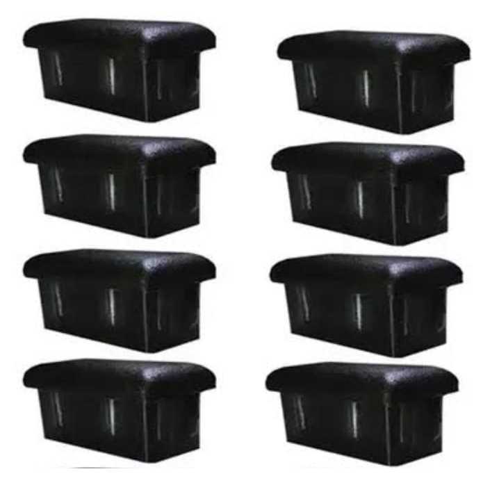 Ponteira 30x20 interna preta para metalon com espessura de parede de 1,20mm 25 peças