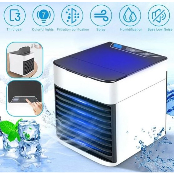 Mini Ar Condicionado Portátil Arctic Air Cooler Umidificador Climatizador com Luz Led  e   com Cabo USB